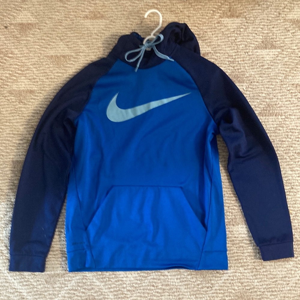 Mens Nike Size Medium Dri-fit Sweatshirt Navy/Royal Blue